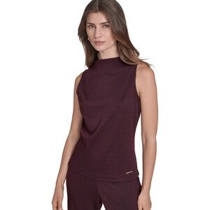 Halston Women's Sleeveless Mock Neck Pull On Top. Medium. NWT